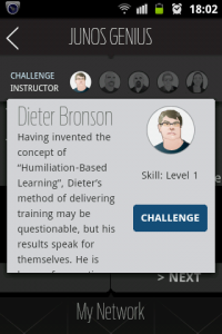 Challenge a virtual instructor