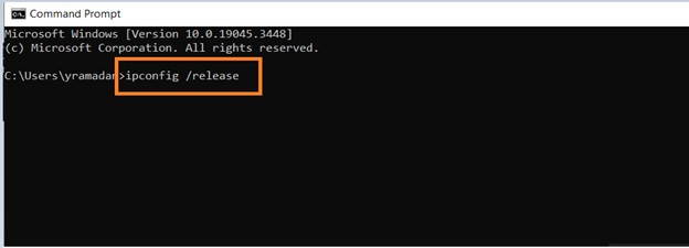 IPconfig Release