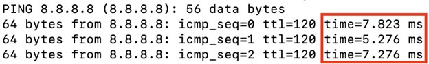 Ping 8.8.8.8